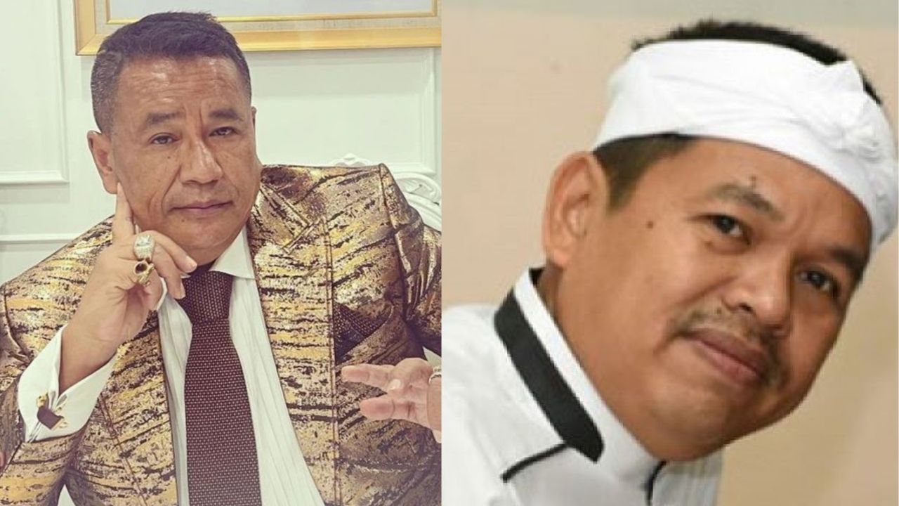kolase foto Hotman Paris dan Dedi Mulyadi