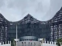 foto istana garuda IKN yang belum selesai, disebut horor mirip kelelawar