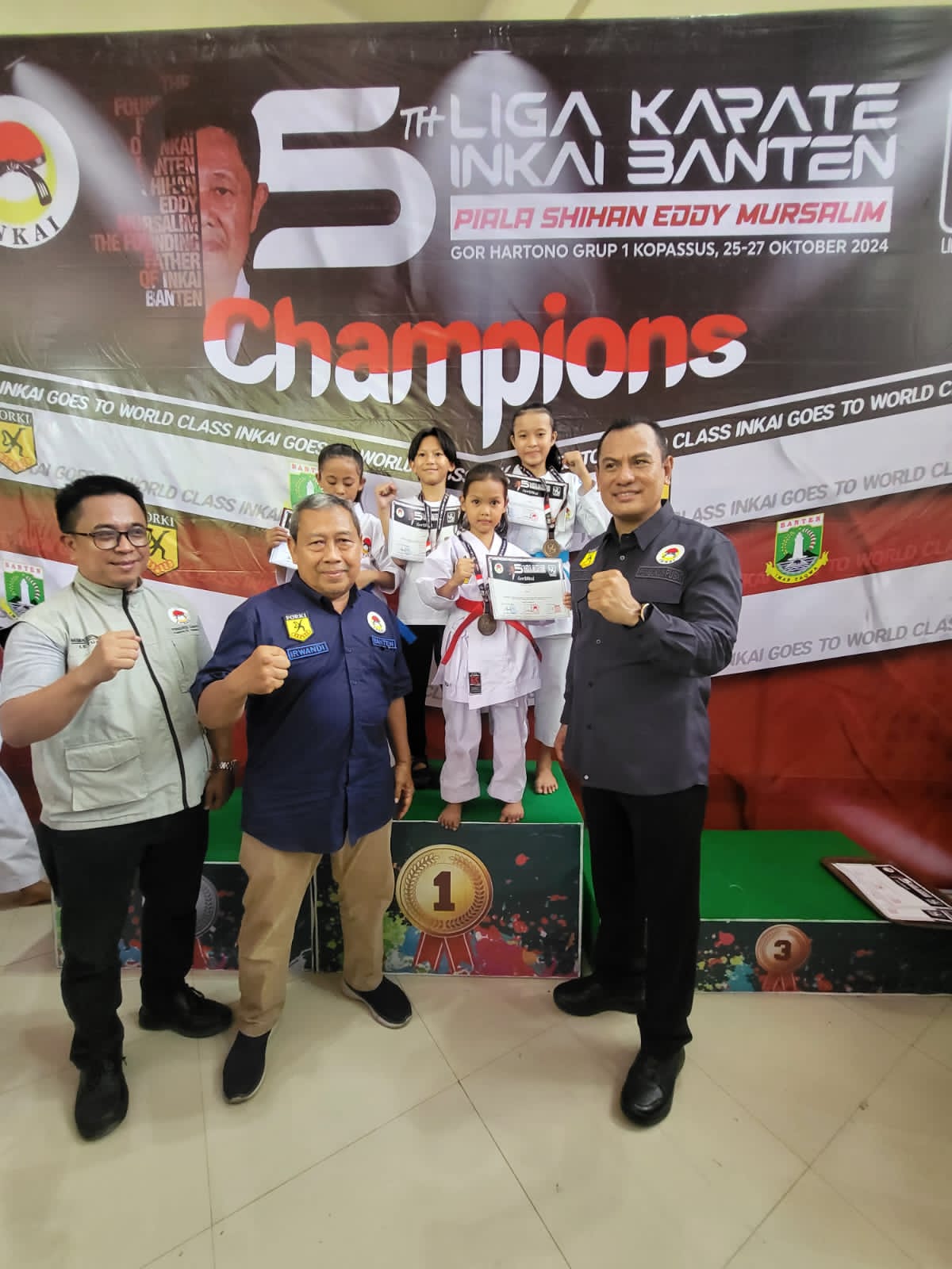874 Peserta Ikuti Liga Karate INKAI Banten Kelima di GOR Hartono Grup 1 Kopassus Serang